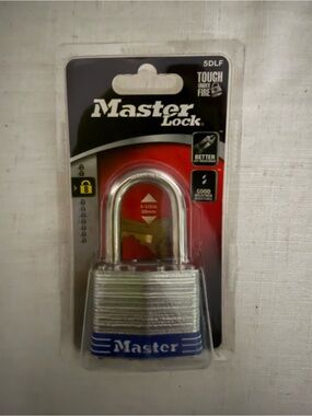 Master lock Silver Padlock with Blue Accent - Heavy Duty Security
